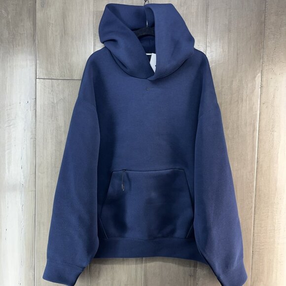 Nike Men's Tech Fleece Oversized Pullover Hoodie Navy Size Large HM9789-451 - Picture 1 of 7